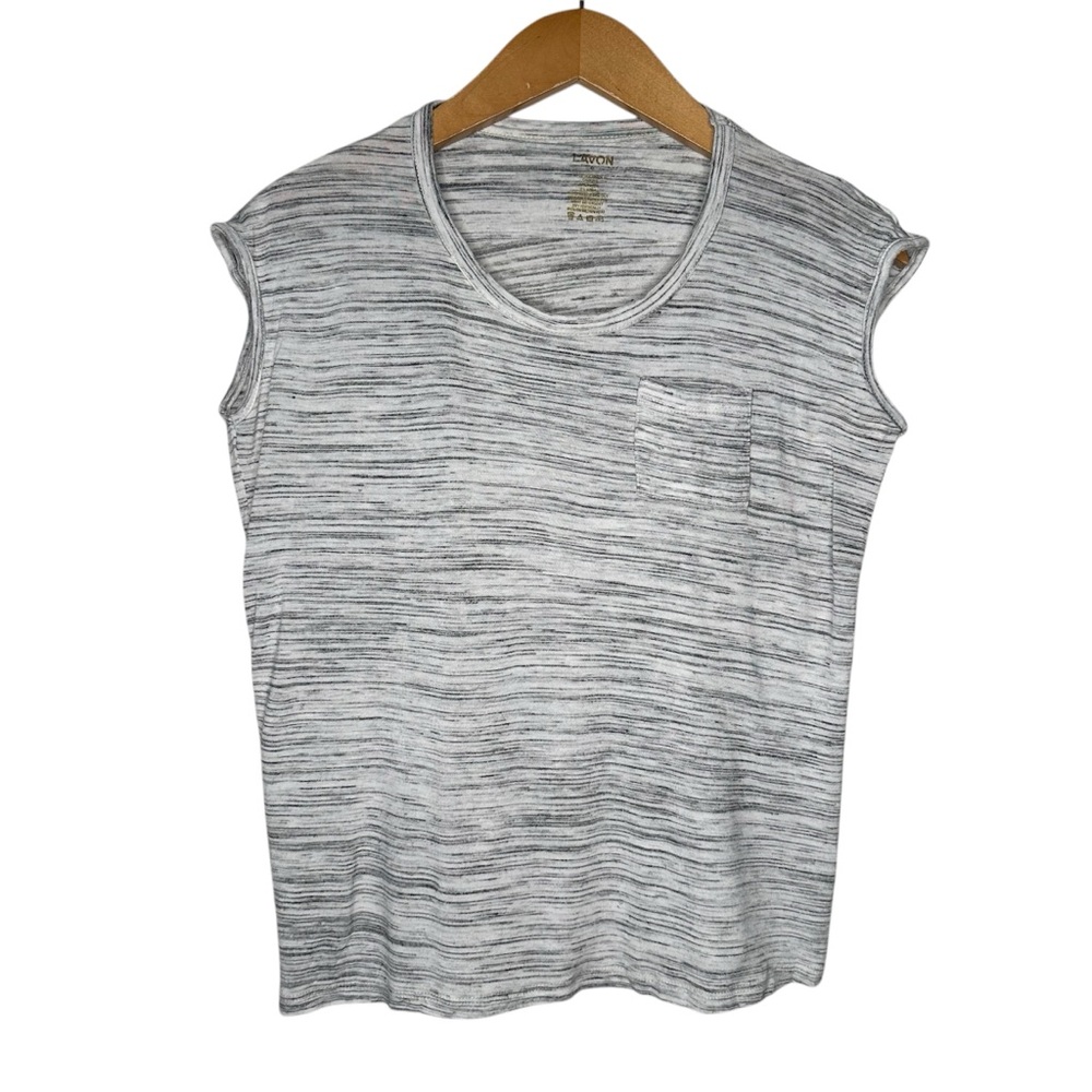 Lavon Women’s White Grey Black T-Shirt Small